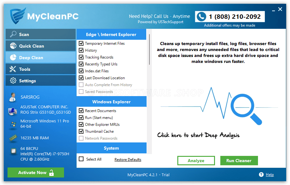 MyCleanPC Deep Clean