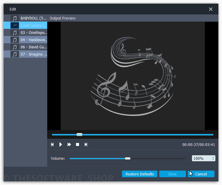 Aiseesoft Audio Converter Screenshot - Edit