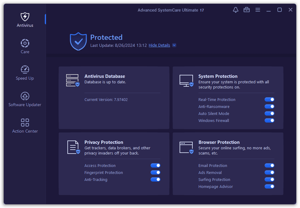 IObit Advanced Systemcare Ultimate 17 - Antivirus Details