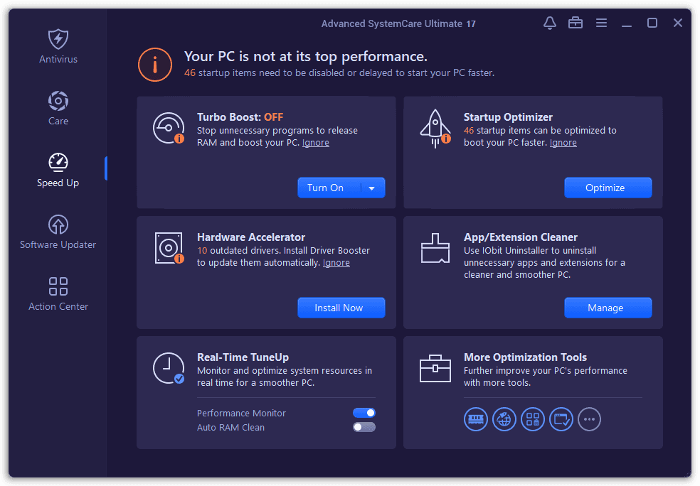 IObit Advanced Systemcare Ultimate 17 - Speed Up