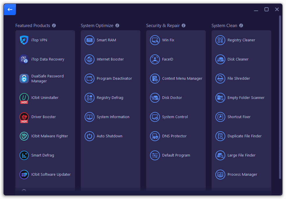 IObit Advanced Systemcare Ultimate 17 - Toolbox