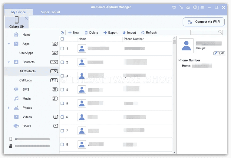 iReaShare Android Manager Screenshot - Manage