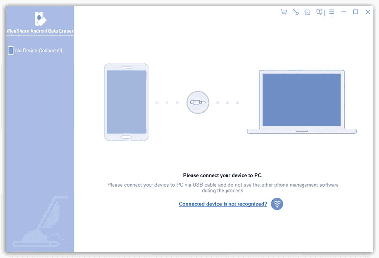 iReaShare Android Data Eraser Connecting