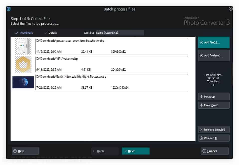 Ashampoo Photo Converter 3 Batch