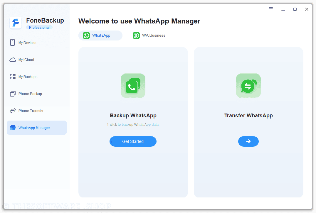 AOMEI FoneBackup Professional - Whatsapp Manager