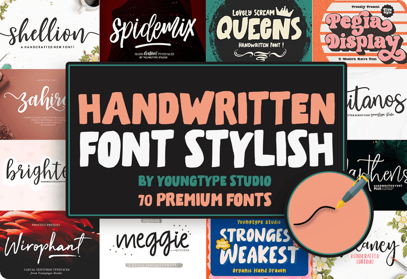 Handwritten Stylish Font Bundle Review Download Sale