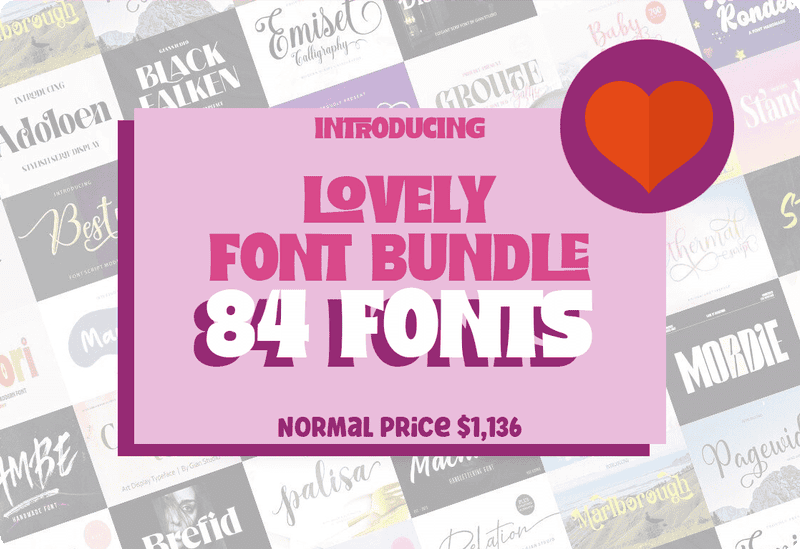 Lovely Font Bundle by Giant Studio Sale Download
