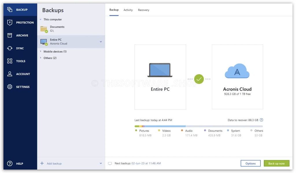 Acronis True Image -BAckups