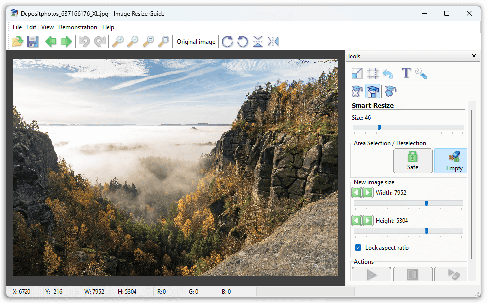 Image Resize Guide Screenshot