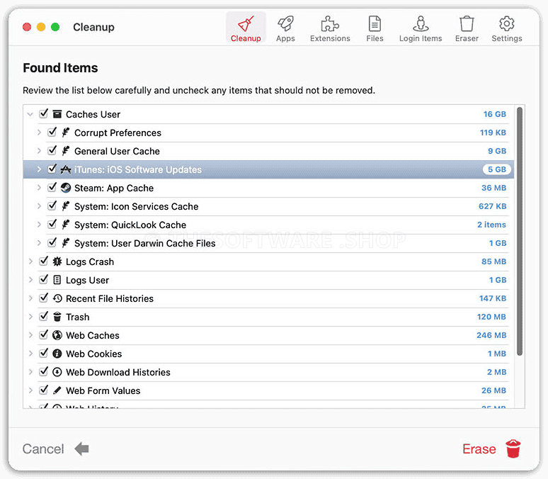 MacCleanse - Cleanup Junk Files