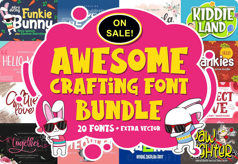 Awesome Crafting Font Bundle Review Download Sale