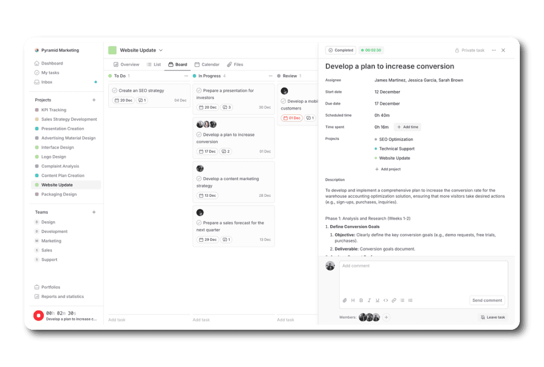Taskera Interface