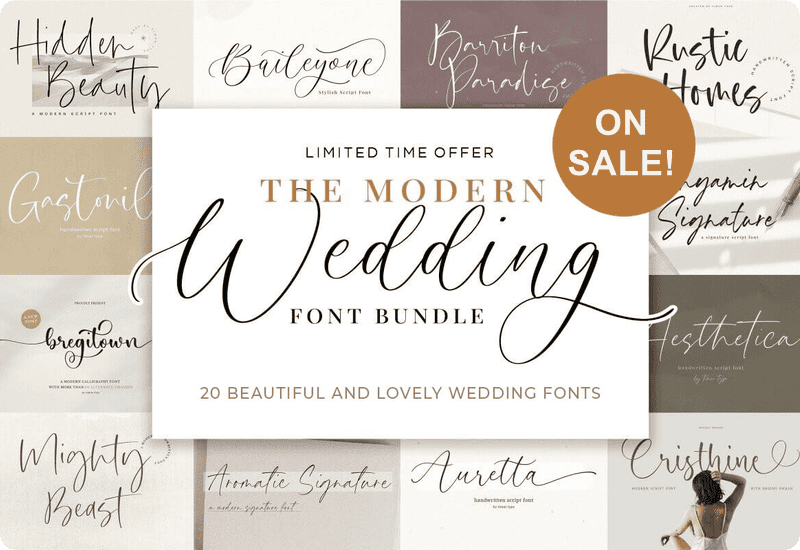 The Modern Wedding Font Bundle