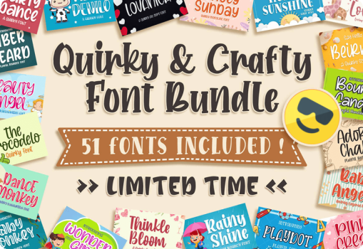 Creative Fabrica Quirky & Crafty Font Bundle