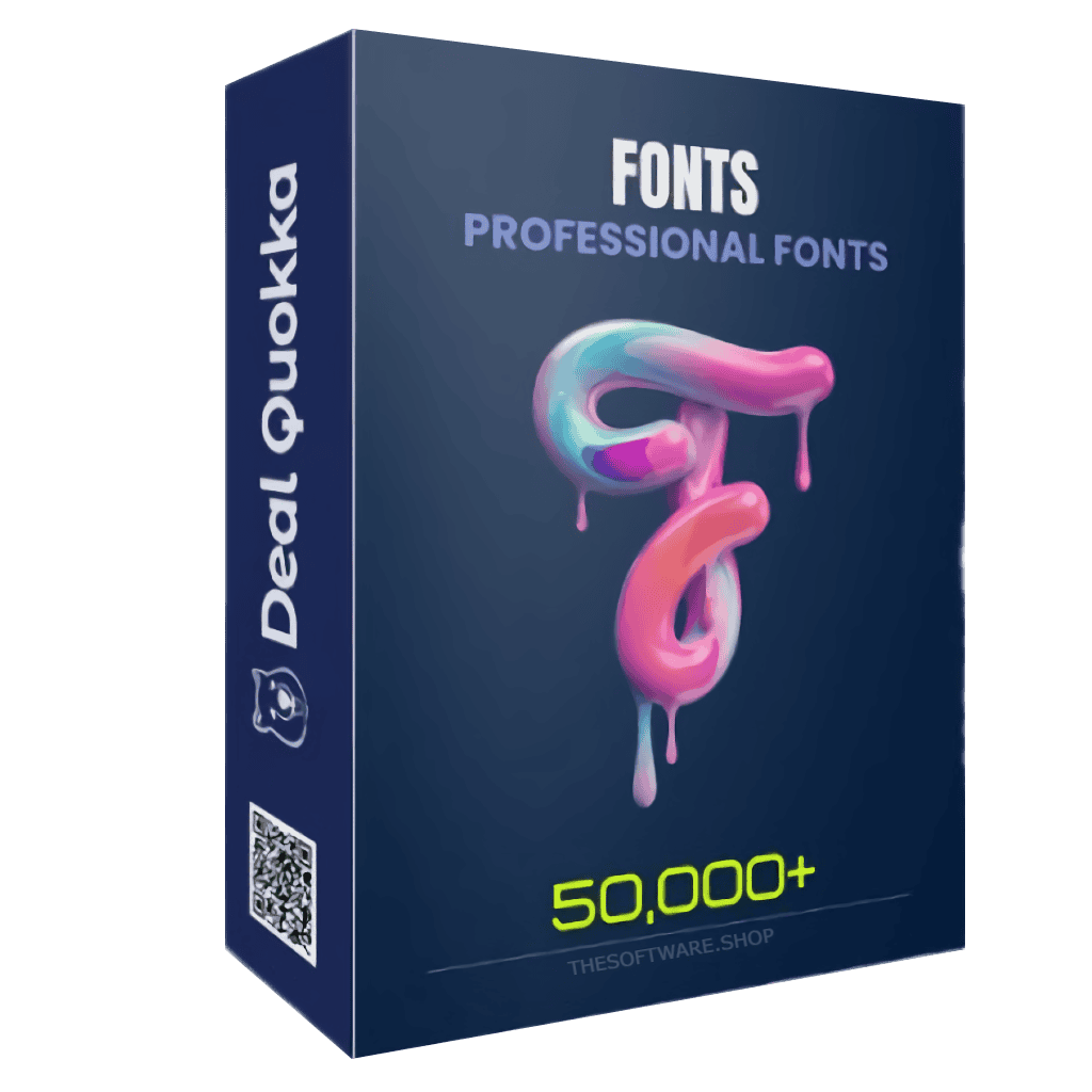 DealQuokka 50000 Professional Fonts Mega Bundle