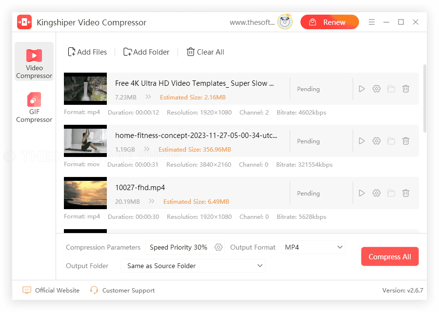 Kingshiper Video Compressor Screenshot