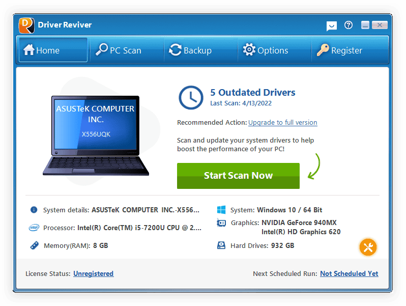 Reviversoft Driver Reviver - Home