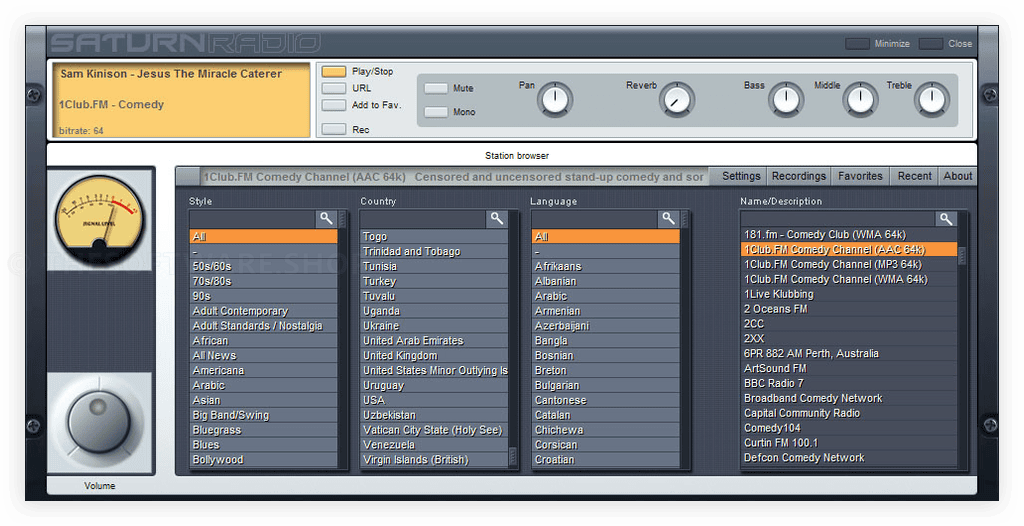 Saturn Radio Screenshot
