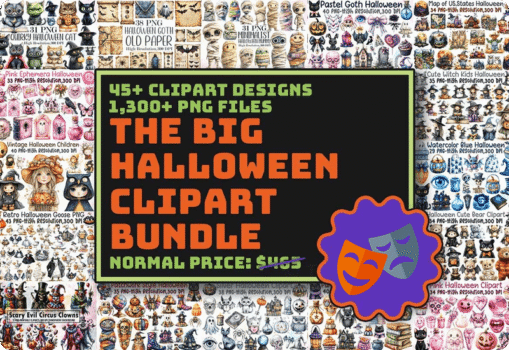 The Big Halloween Clipart Bundle Download Sale