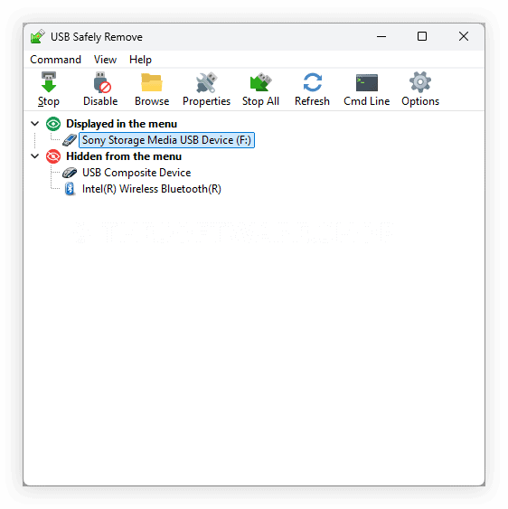 USB Safely Remove Screenshot
