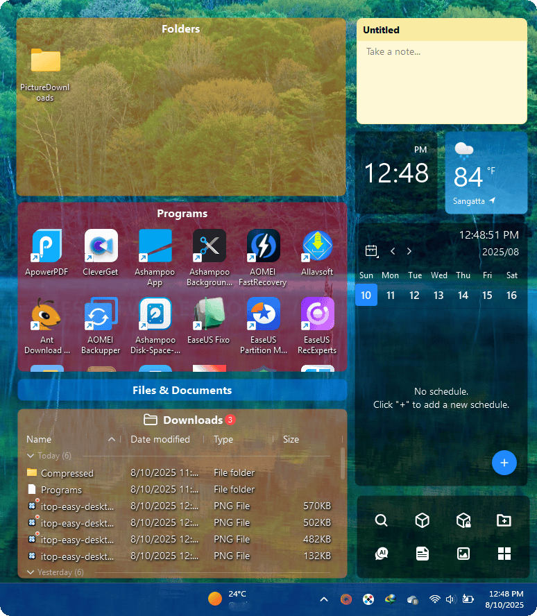 iTop Easy Desktop PRO screenshot - Interface