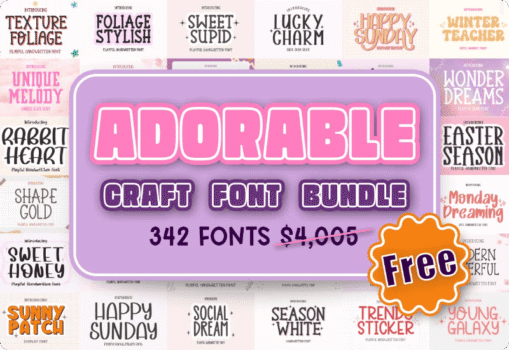 Adorable Craft Font Bundle Discount Coupon
