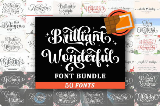 Brilliant Wonderful Font Bundle Discount Sale