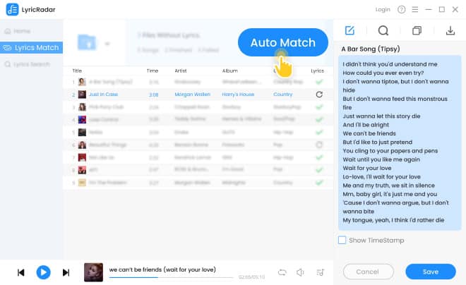 LyricRadar Screenshot