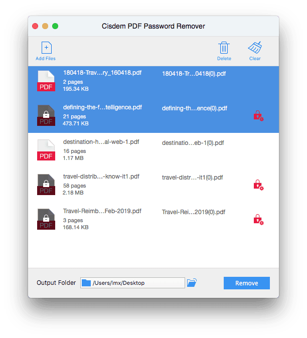 Cisdem PDF Password Remover - Batch