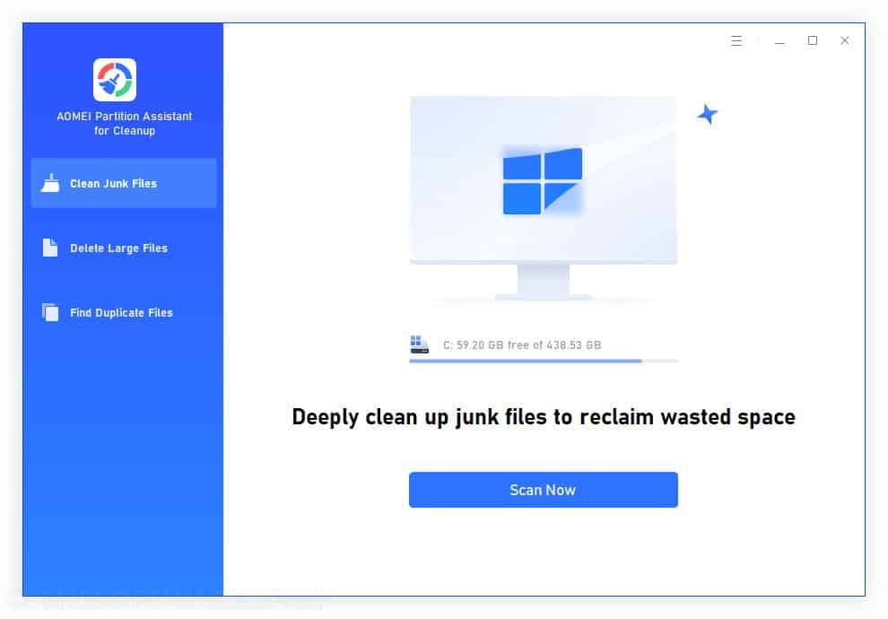 AOMEI Partition Assistant for Cleanup Professional Screenshot
