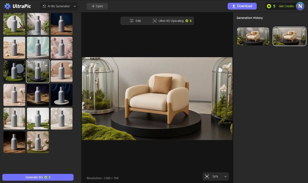 UltraPic Pro Screenshot - Background Generator