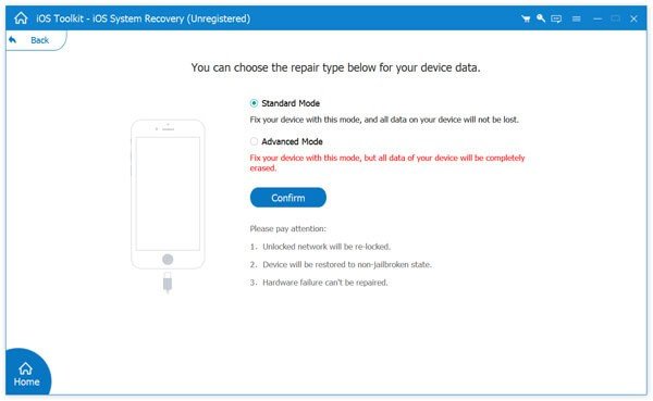 AnyMP4 iOS System Recovery Repair Mode