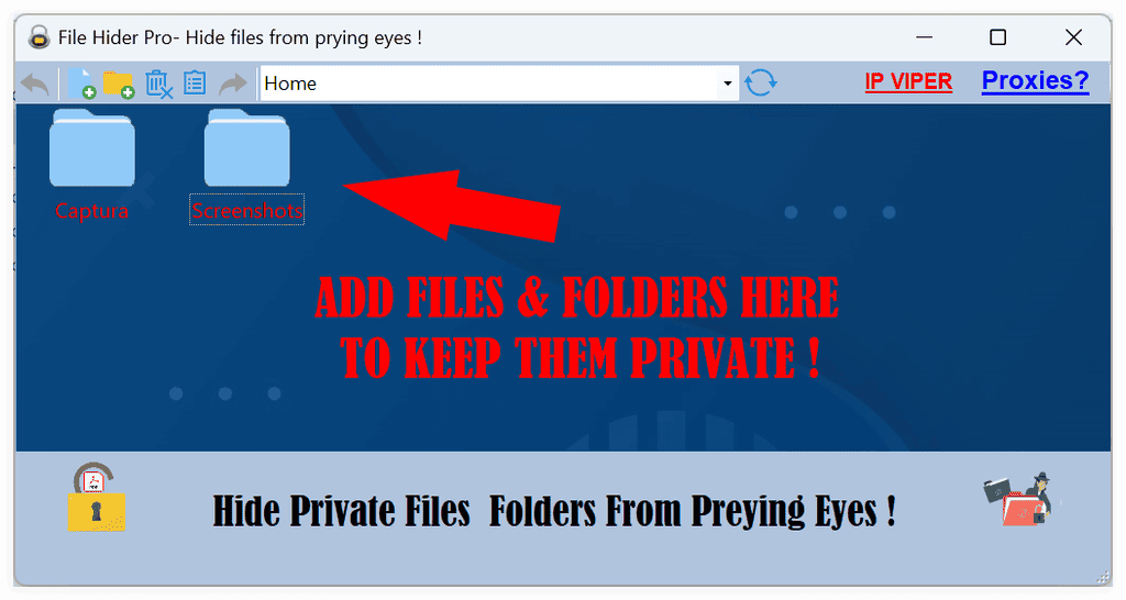 JB Productions Gizzapp Folder Hider Pro Screenshot