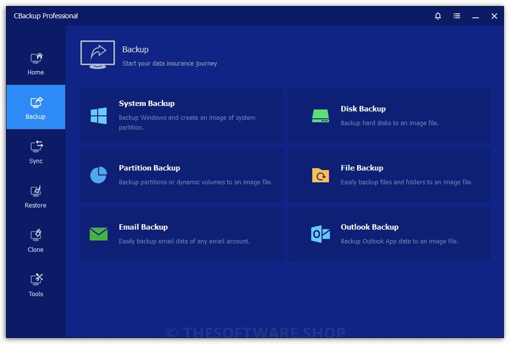 CBackup PC Backup Screenshot