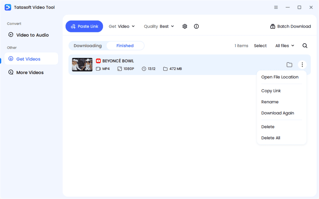Tatasoft Video Tool Screenshot