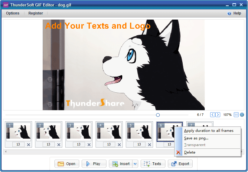 ThunderSoft GIF Editor Screenshot