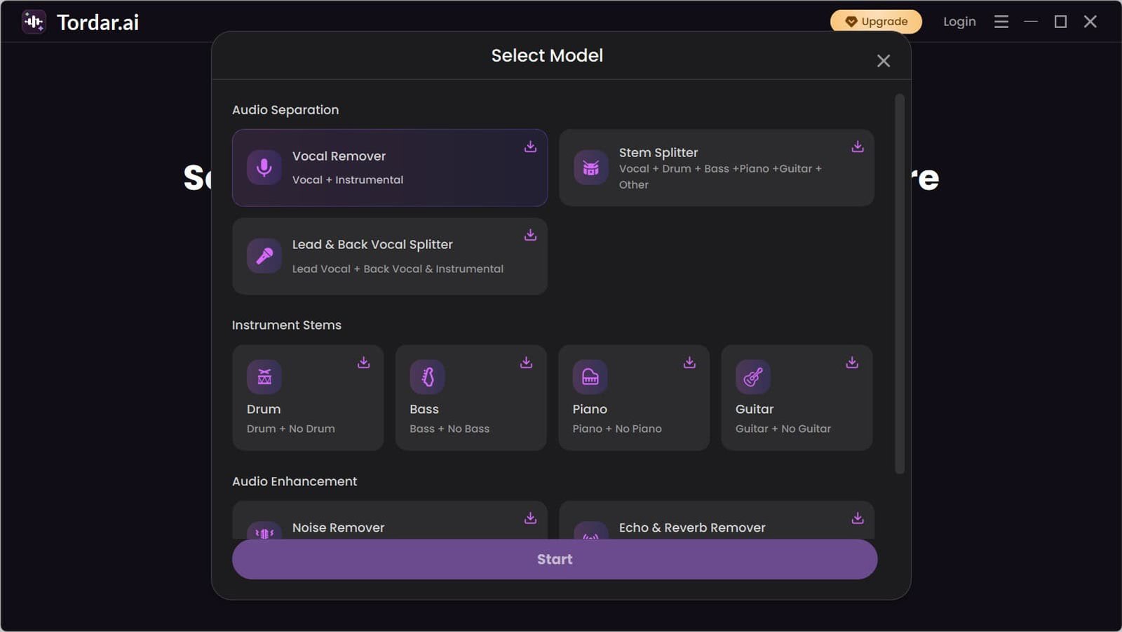 Tordar AI Vocal Remover Screenshot