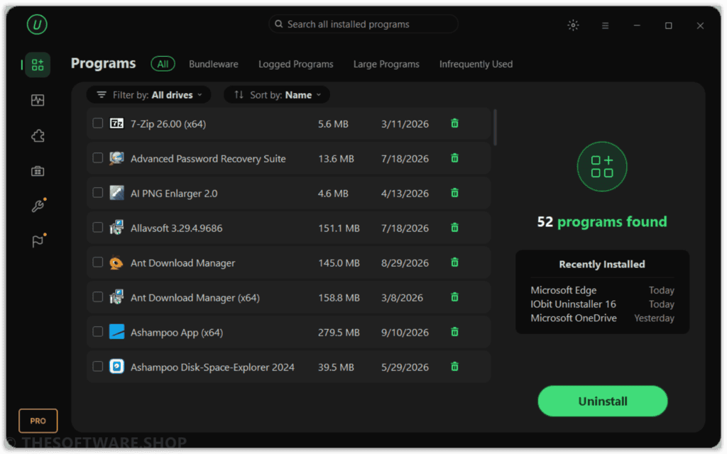 IObit Uninstaller 16 Pro - Screenshot