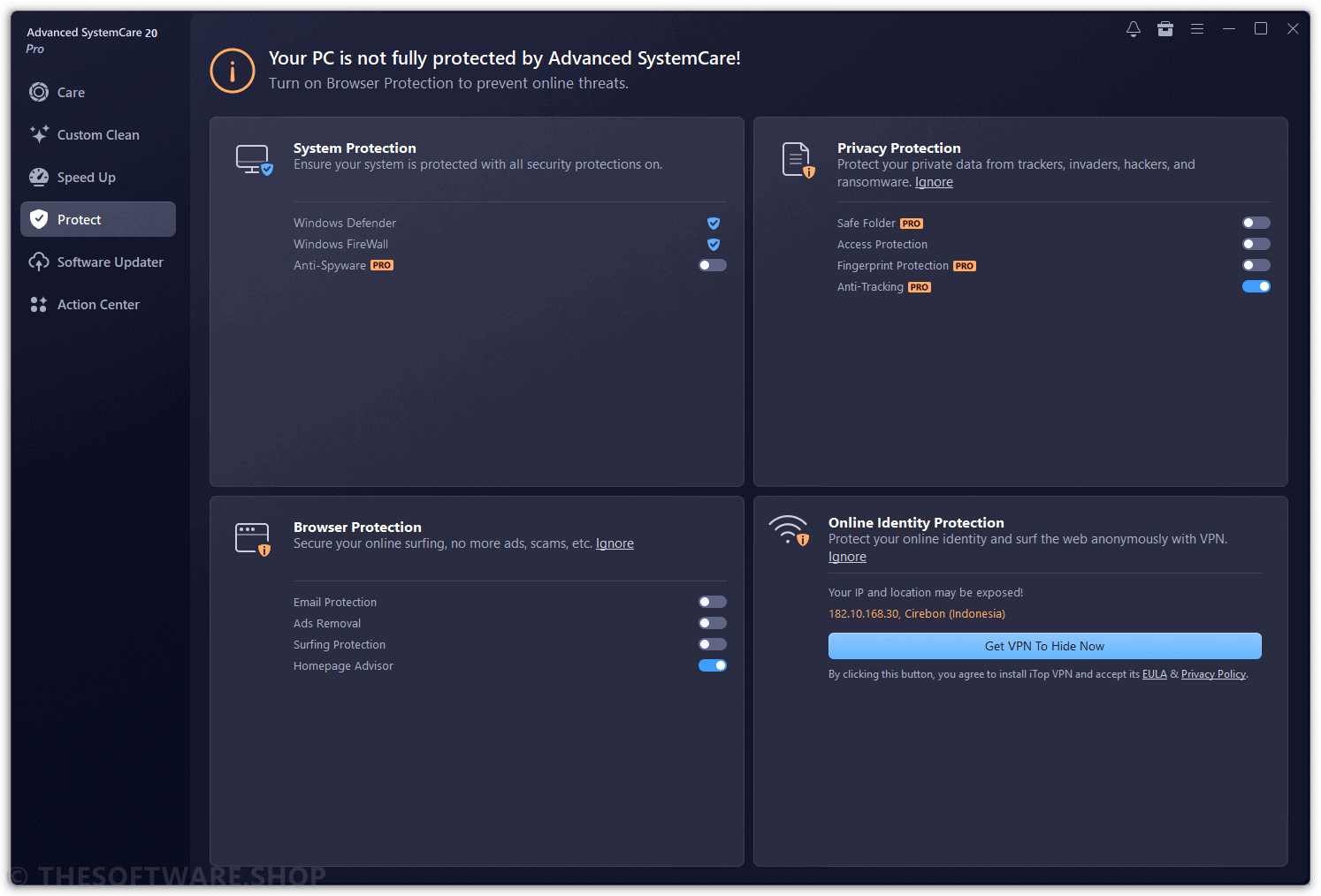 IObit Advanced SystemCare 20 Pro - Protect