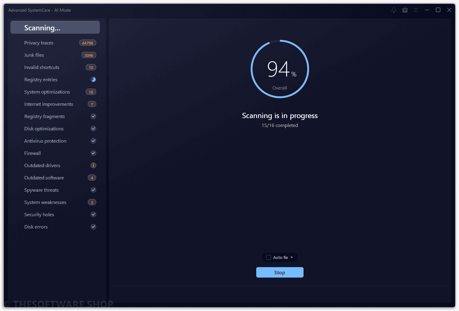 IObit Advanced SystemCare 20 Pro - Scanning