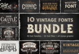 Giveaway – 10 Vintage Font Families Bundle: Free 10 font Families with Premium License