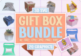 Giveaway – 3D Gift Box Bundle: Free 20 Unique 3D Box Designs for Crafting, Events & Gifting | Commercial License