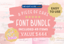 Font Giveaway: A Piece of Cake Font Bundle – Free Commercial License – 49 Premium Fonts – for Windows & Mac