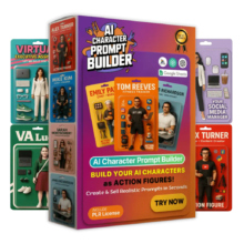Giveaway – AI Character Prompt Builder: Lifetime Access | Action Figure Prompt Generator, Viral Character Prompts, Rebrandable Prompt Business, No-Code Dropdown Builder