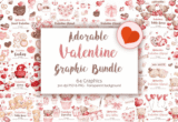 Giveaway – Adorable Valentine Graphic Bundle: Free Commercial License | 64 High-quality PSD & PNG Graphics with Transparent Backgrounds.