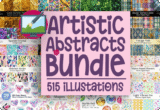 Giveaway – Artistic Abstracts Bundle: Free 515 High-Quality Abstract Designs for Posters, Invitations, Websites & More | Commercial License