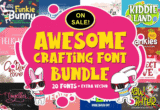Giveaway – Awesome Crafting Font Bundle: Free 20 premium charming fonts with Commercial License