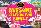 Giveaway – Awesome Crafting Font Bundle: Free 20 premium charming fonts with Commercial License