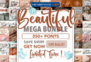 99% Off – Beautiful Fonts Mega Bundle: 353 Premium Fonts + Commercial License