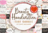 Giveaway – Beauty Handwritten Font Bundle: Free 43 Premium Fonts with Commercial License